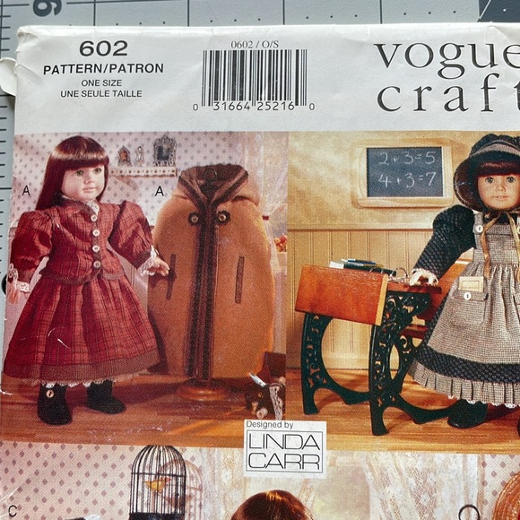 Vogue Craft 602, designed by Linda Carr, Early American Outfits (4 outfits) 18" - Picture 2 of 5